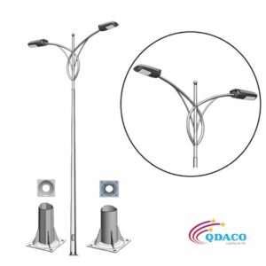 Cột Dèn Cao Áp Chiếu Sáng Dường Phố Cần Dèn Dôi ZCD.CK01