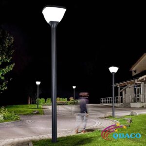 Đầu Đèn LED Sân Vườn Công Viên Năng Lượng Mặt Trời QDG-TYD2508 20W QDACOVN cho cột cao 2-4m