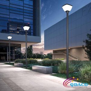 Đầu Đèn LED Sân Vườn Công Viên Năng Lượng Mặt Trời QDG-TYD2508 20W QDACOVN cho cột cao 2-4m
