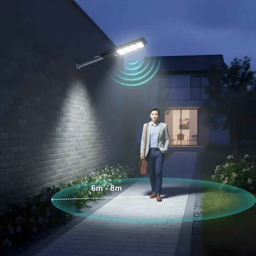 Cách tắt cảm biến đèn năng lượng mặt trời không cần thợ 2 Đèn năng lượng tích hợp cảm biến chuyển động